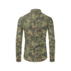 Camouflage Aztec Green Army Print Men's Long Sleeve Shirt