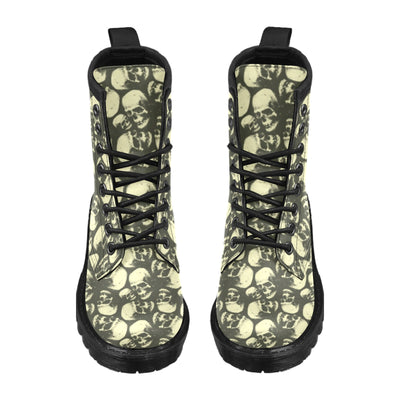 Skull Print Design LKS302 Women's Boots