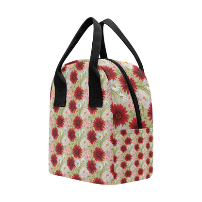 Gerberas Pattern Print Design GB07 Insulated Lunch Bag
