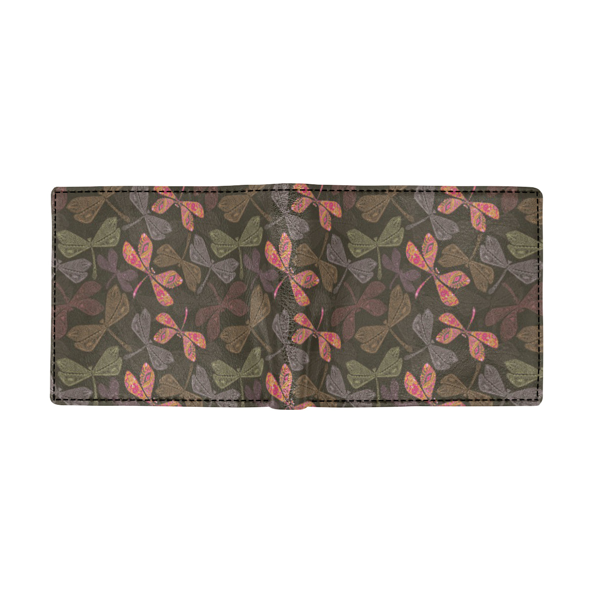 Dragonfly Pattern Print Design 02 Men's ID Card Wallet