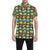 Elephant Neon Color Print Pattern Men's Short Sleeve Button Up Shirt