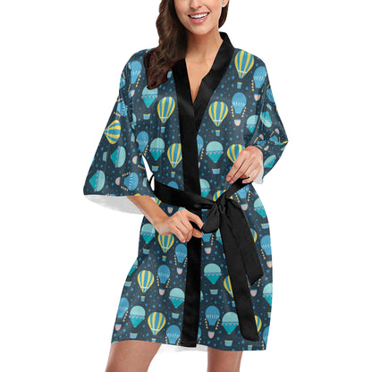 Ballon Pattern Print Design 06 Women's Short Kimono