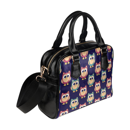 Owl Pattern Print Design A06 Shoulder Handbag