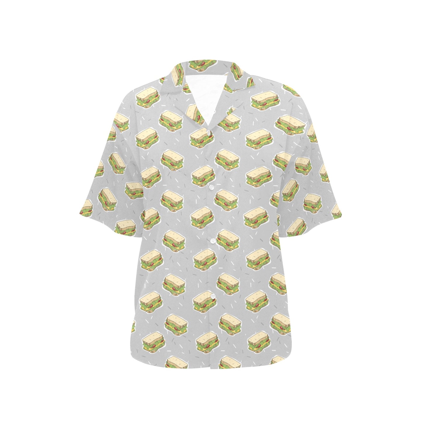 Sandwich Print Design LKS304 Women's Hawaiian Shirt