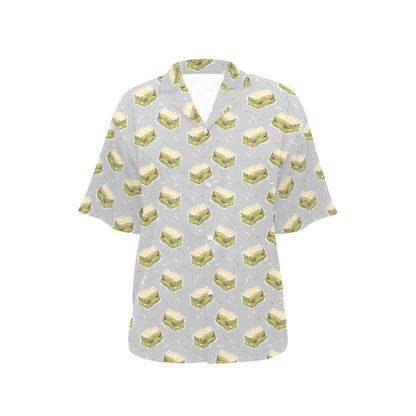 Sandwich Print Design LKS304 Women's Hawaiian Shirt