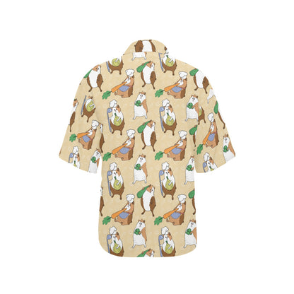 Guinea Pig Pattern Print Design 03 Women's Hawaiian Shirt