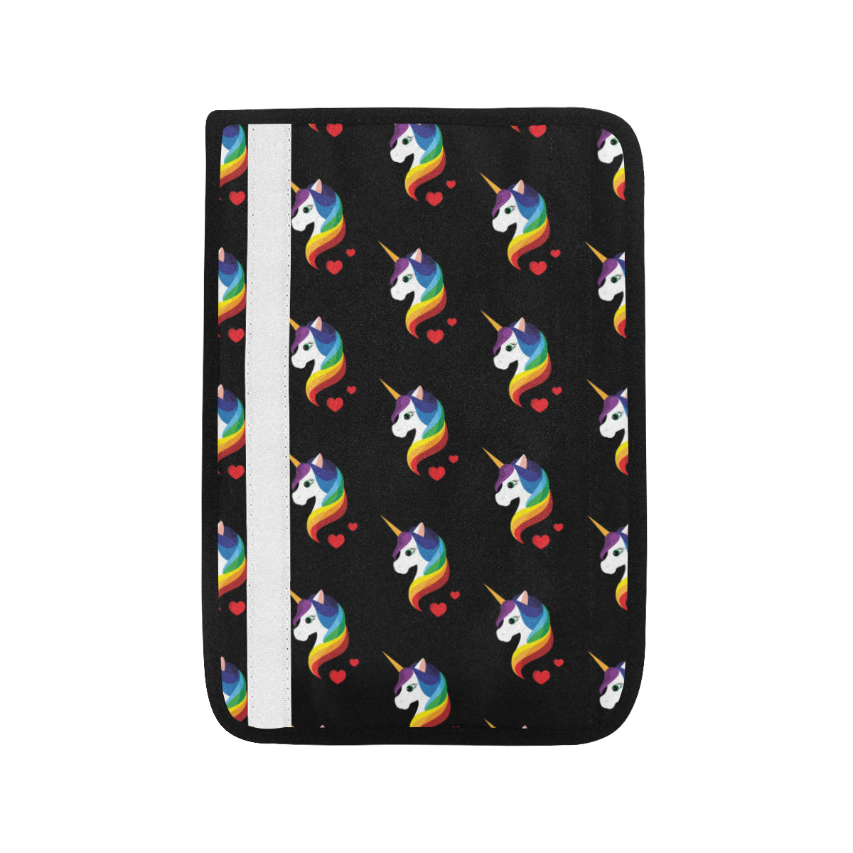 Rainbow Unicorn Pattern Print Design A03 Car Seat Belt Cover