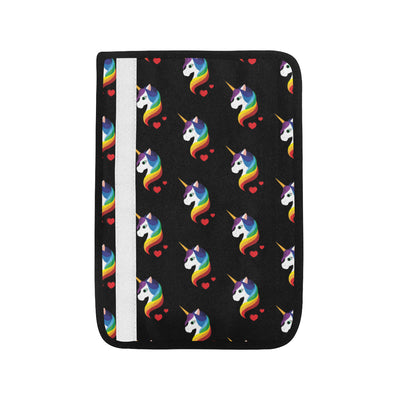 Rainbow Unicorn Pattern Print Design A03 Car Seat Belt Cover