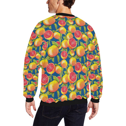 Grapefruit Pattern Print Design GF04 Men Long Sleeve Sweatshirt