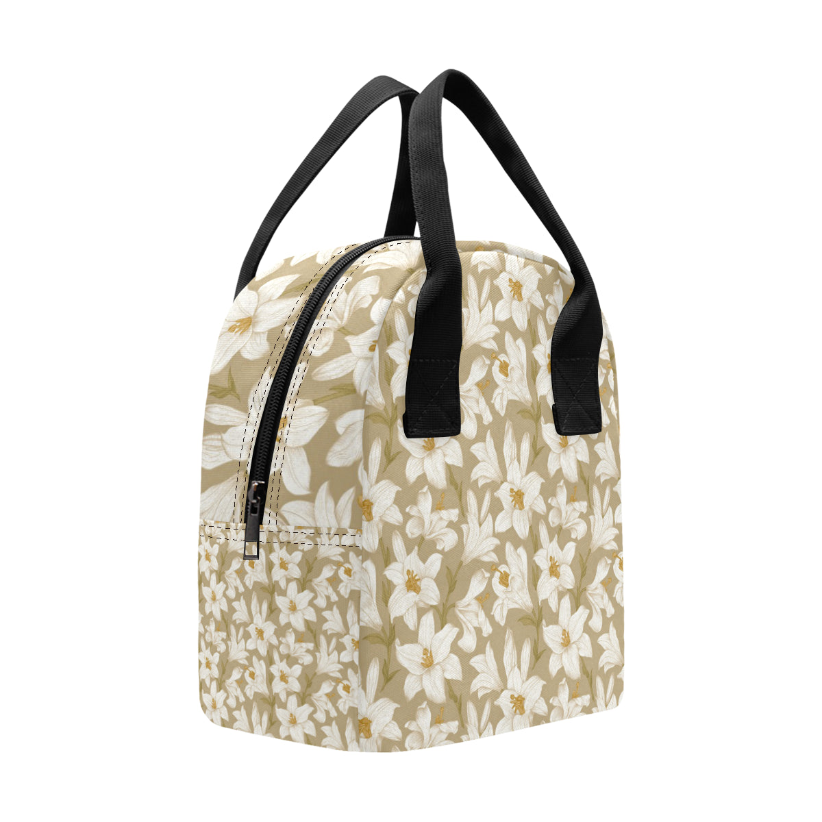 Lily Pattern Print Design LY07 Insulated Lunch Bag
