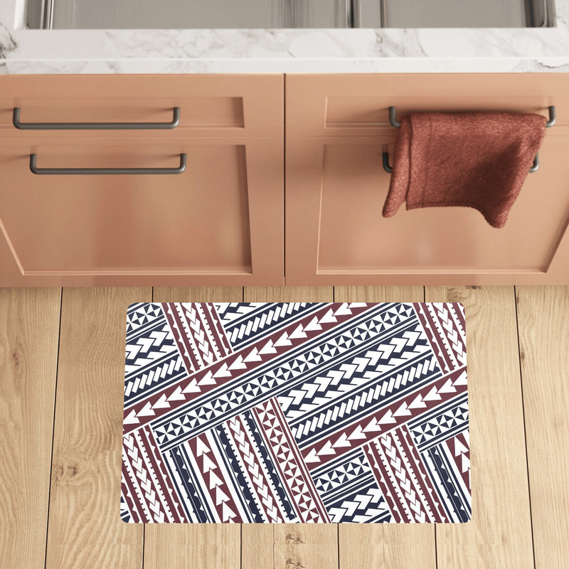 Polynesian Tribal line Kitchen Mat