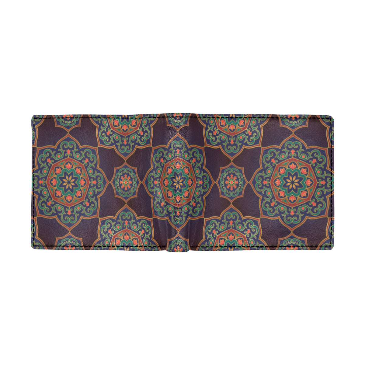 Medallion Pattern Print Design 03 Men's ID Card Wallet