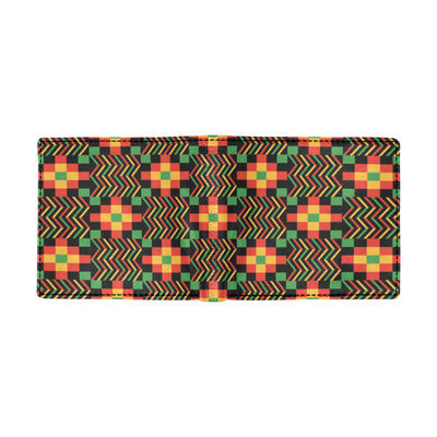 Kente Pattern Print Design 01 Men's ID Card Wallet