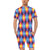 Flame Fire Blue Design Print Men's Romper