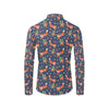 Fox Strawberry Print Pattern Men's Long Sleeve Shirt