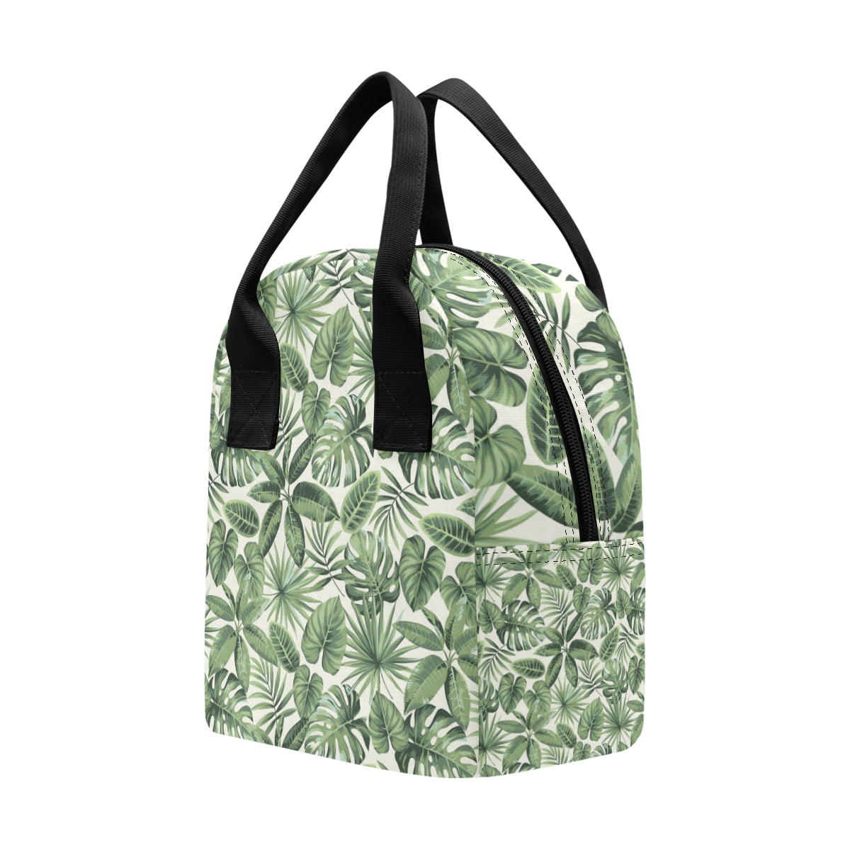 Palm Leaves Pattern Print Design PL014 Insulated Lunch Bag