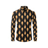 Buddha Head Gold Print Men's Long Sleeve Shirt