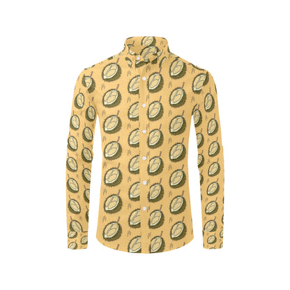 Durian Pattern Print Design DR02 Men's Long Sleeve Shirt