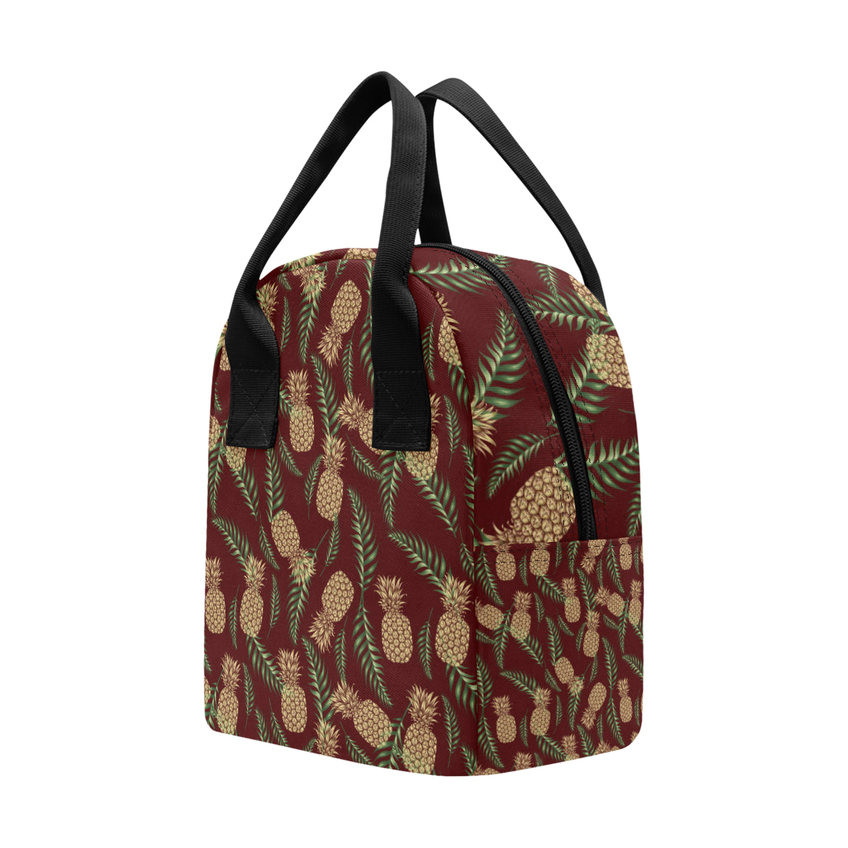 Pineapple Pattern Print Design PP013 Insulated Lunch Bag