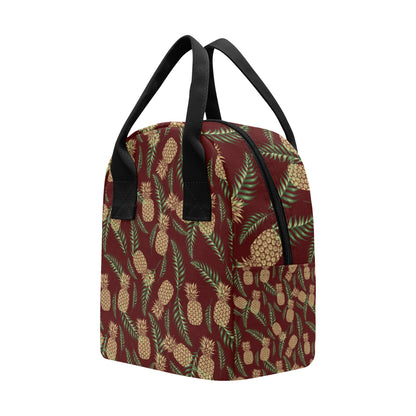 Pineapple Pattern Print Design PP013 Insulated Lunch Bag