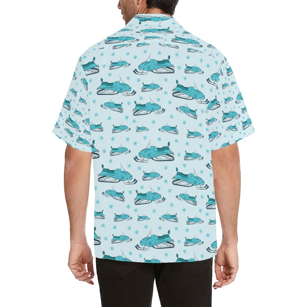 Snowmobile Print Design LKS301 Men's Hawaiian Shirt