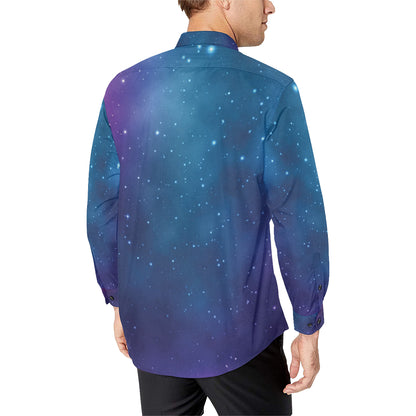 Nebula Pattern Print Design A01 Men's Long Sleeve Shirt