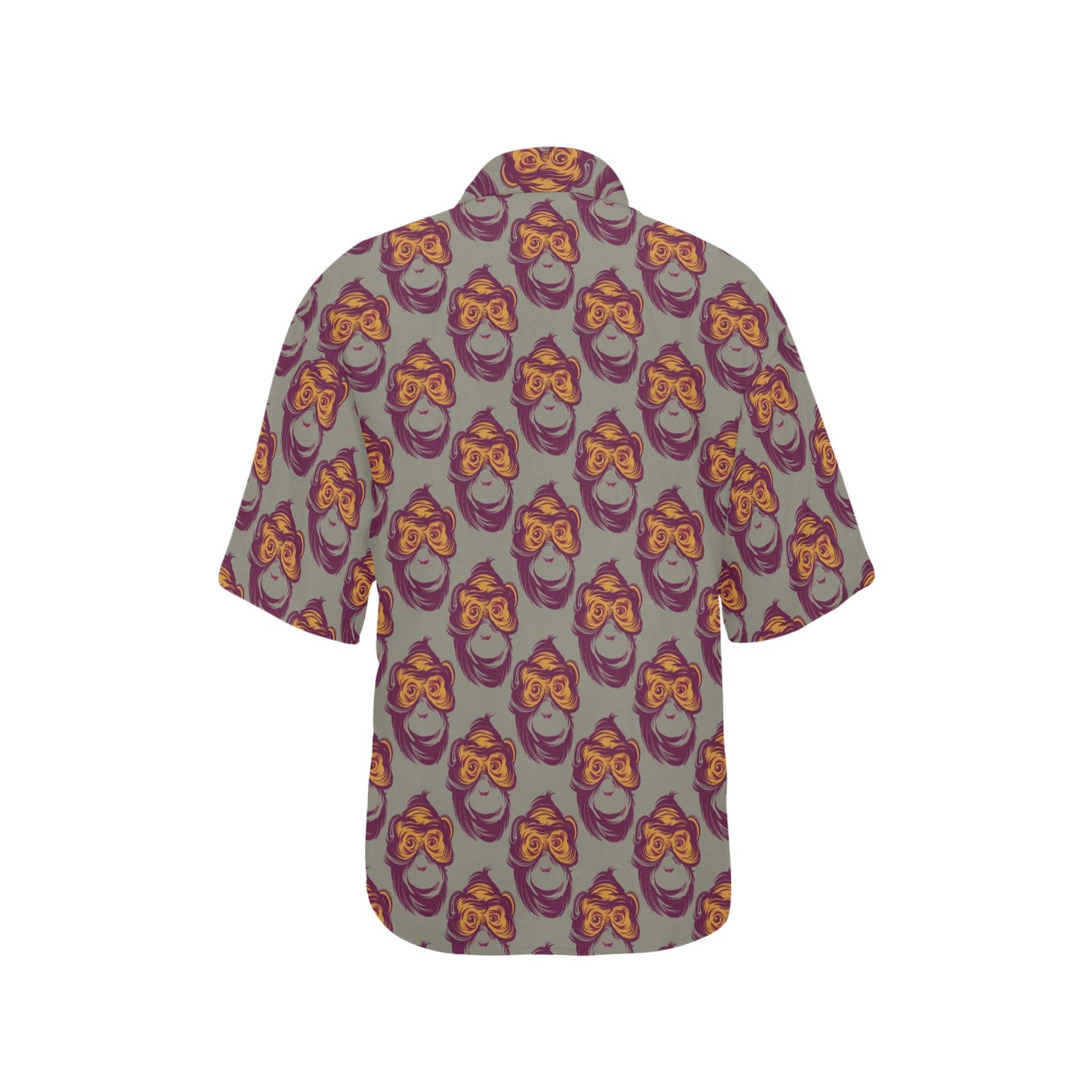 Chimpanzee Pattern Print Design 02 Women's Hawaiian Shirt