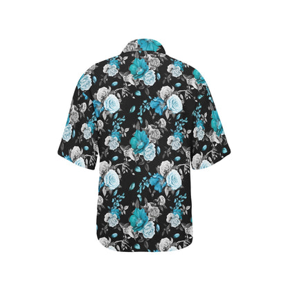 Rose Pattern Print Design A02 Women's Hawaiian Shirt