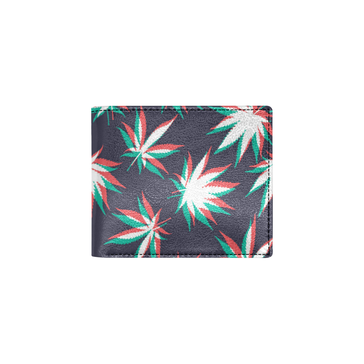 Pot Leaf Pattern Print Design A01 Men's ID Card Wallet
