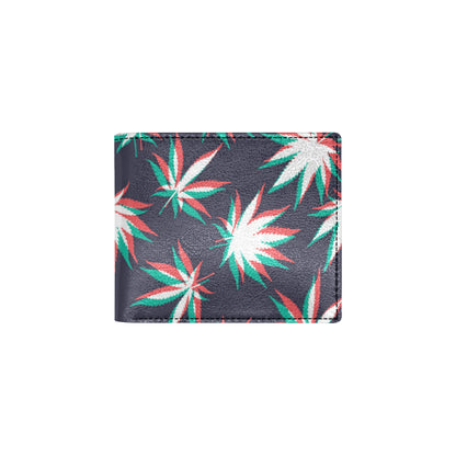 Pot Leaf Pattern Print Design A01 Men's ID Card Wallet