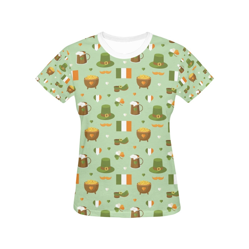 St Patricks Day Print Design LKS302 Women's  T-shirt