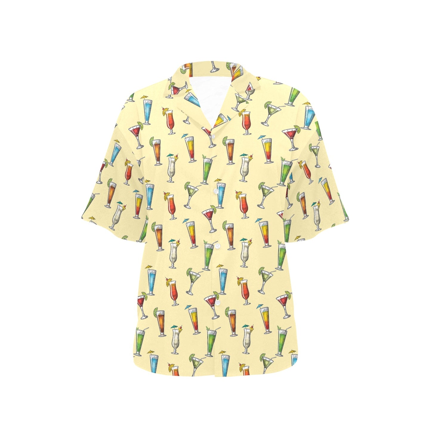 Cocktail Pattern Print Design 02 Women's Hawaiian Shirt