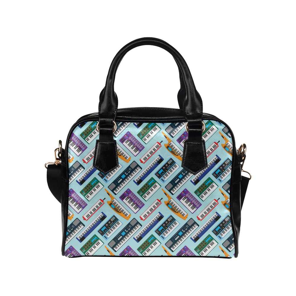 Synthesizer Pattern Print Design 02 Shoulder Handbag