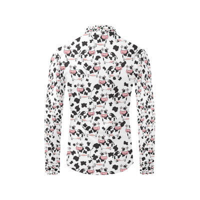 Cow Pattern Print Design 02 Men's Long Sleeve Shirt