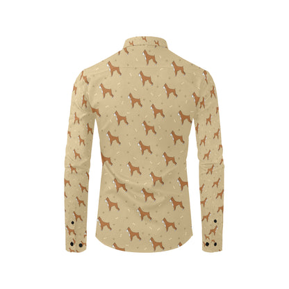 Boxers Pattern Print Design 02 Men's Long Sleeve Shirt