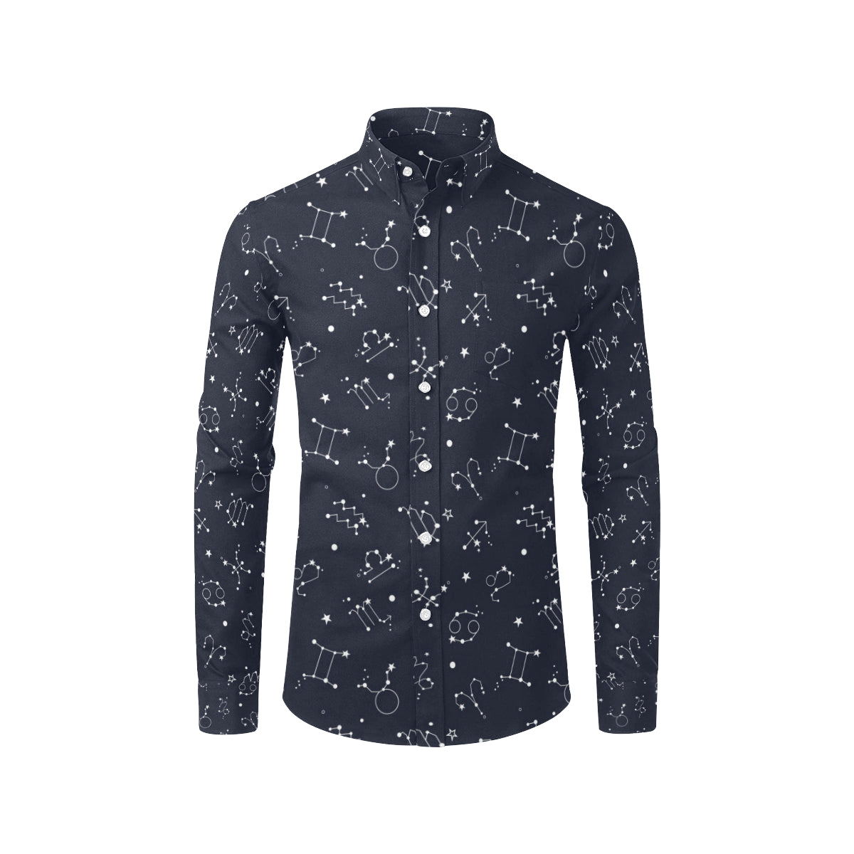 Constellation Pattern Print Design 05 Men's Long Sleeve Shirt