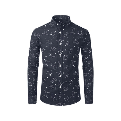 Constellation Pattern Print Design 05 Men's Long Sleeve Shirt