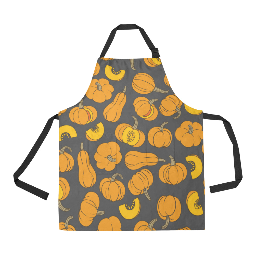 Pumpkin Pattern Print Design A03 Apron with Pocket