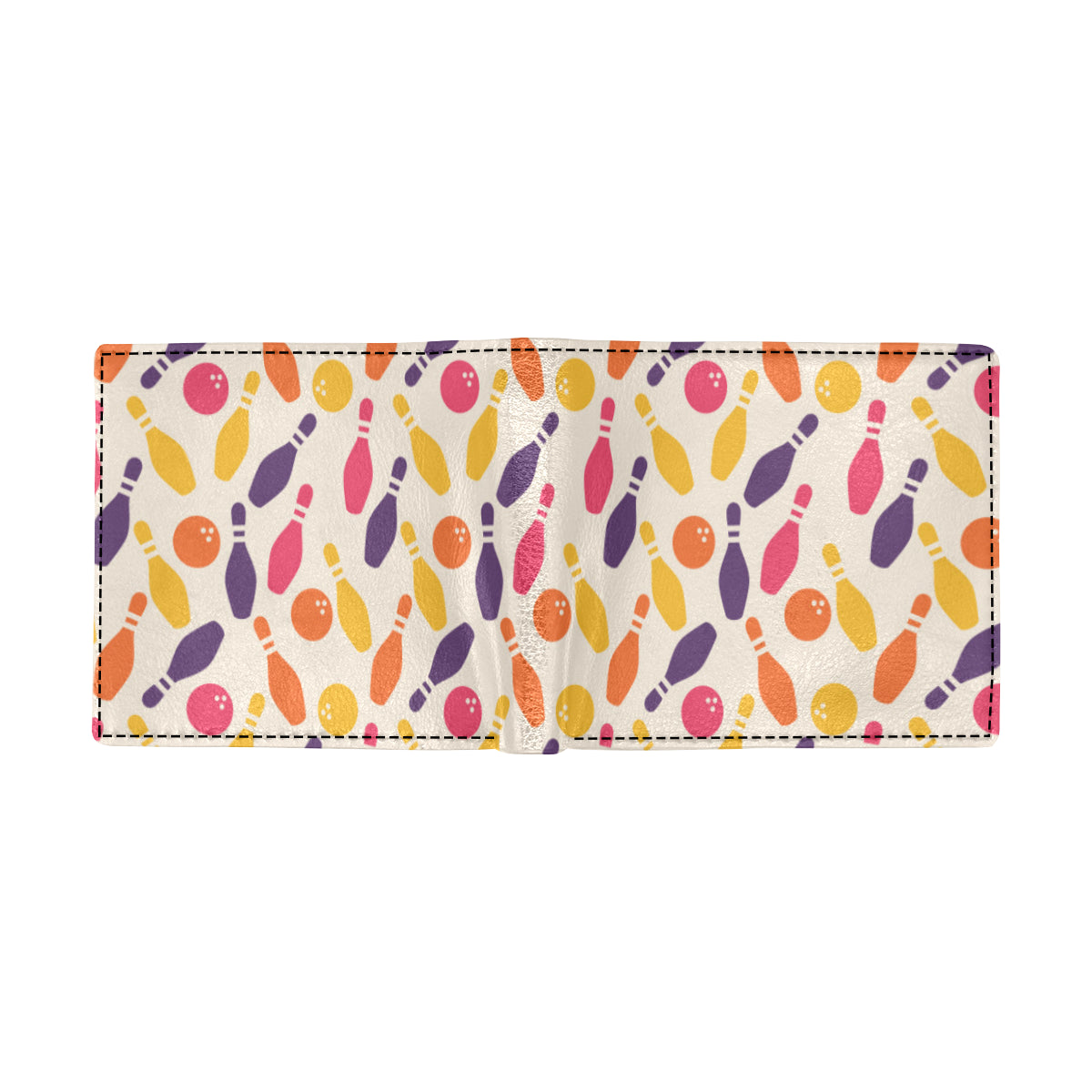 Bowling Pattern Print Design 06 Men's ID Card Wallet