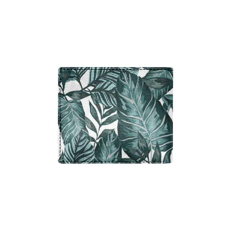 Tropical Palm Leaves Pattern Men's ID Card Wallet
