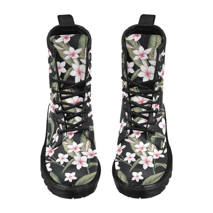 Plumeria Pattern Print Design PM021 Women's Boots