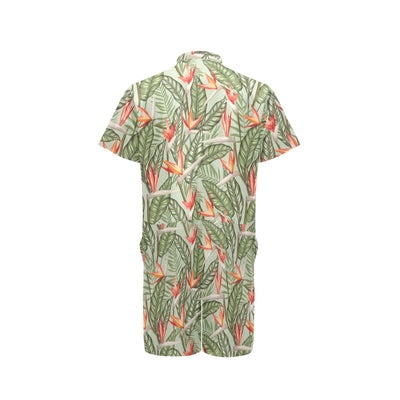 Bird Of Paradise Pattern Print Design BOP08 Men's Romper