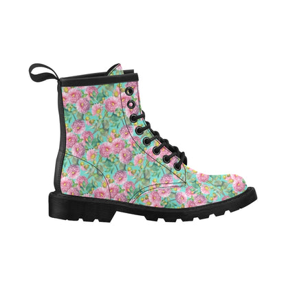 Dahlia Pattern Print Design DH07 Women's Boots