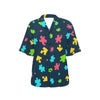 Autism Awareness Colorful Design Print Women's Hawaiian Shirt