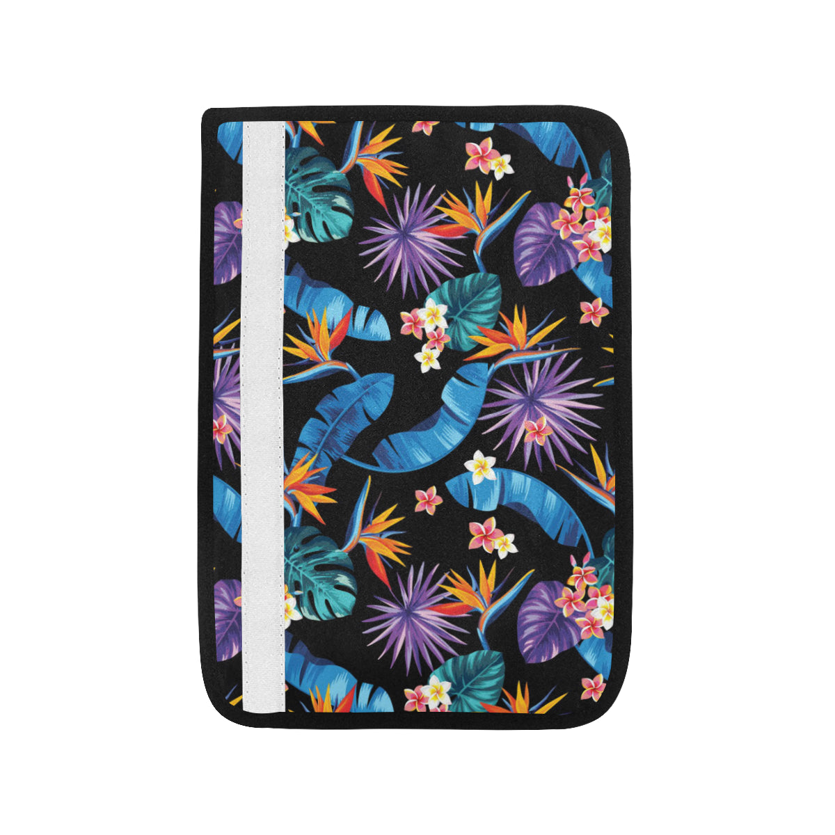 Tropical Flower Pattern Print Design TF018 Car Seat Belt Cover