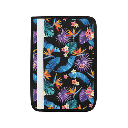 Tropical Flower Pattern Print Design TF018 Car Seat Belt Cover