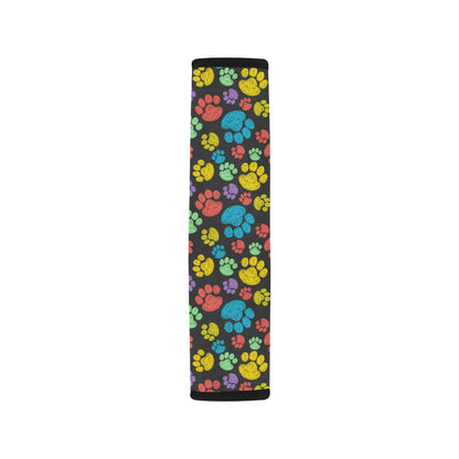 Paw Colorful Print Car Seat Belt Cover