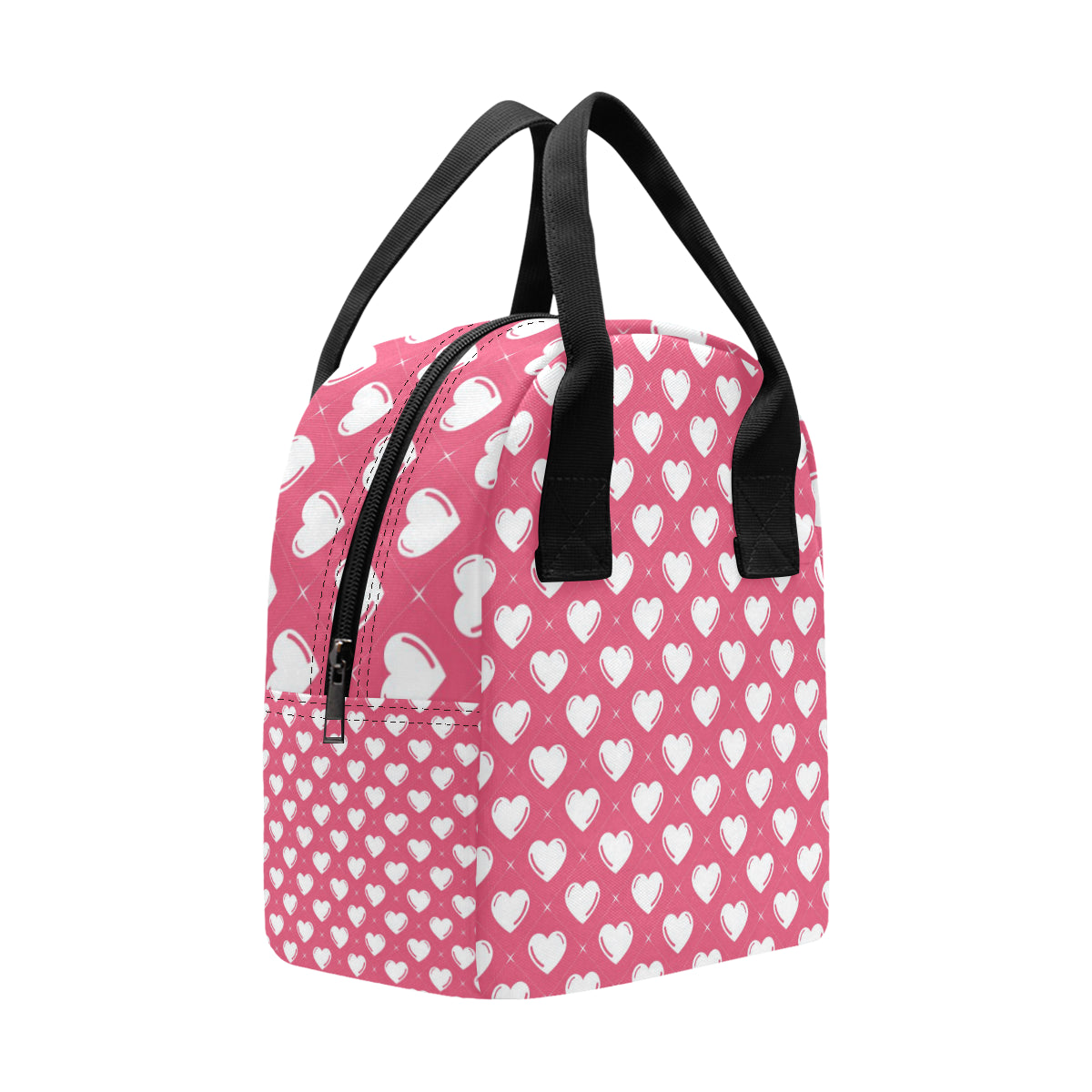 Heart Pattern Print Design HE07 Insulated Lunch Bag