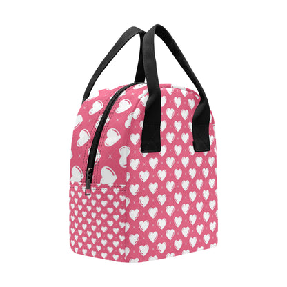 Heart Pattern Print Design HE07 Insulated Lunch Bag