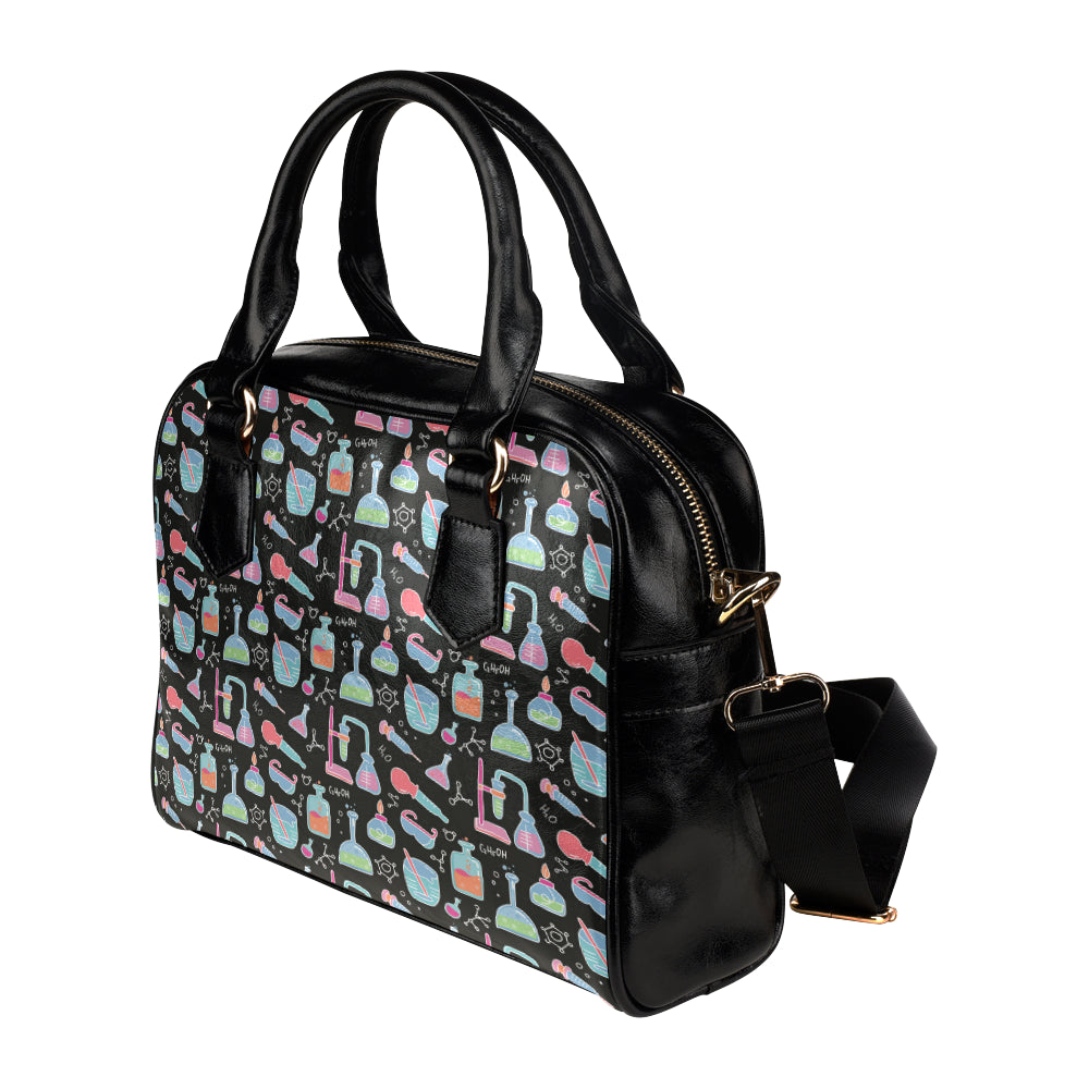 Chemical Pattern Print Design 06 Shoulder Handbag